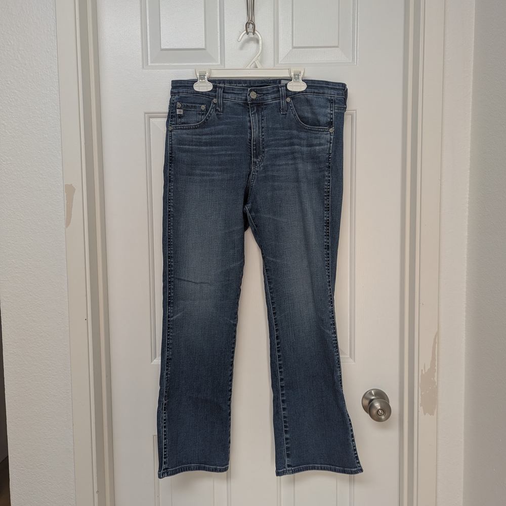 AG Adriano Goldschmied Women's Straight Leg Blue Jeans